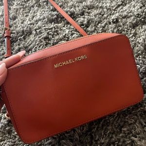 Burnt Orange Michael Kors Crossbody Bag / Small Purse